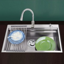 白鳥水槽SQ82491+抽拉龍頭YJ6800