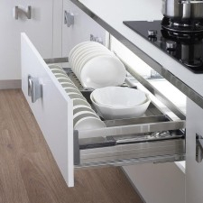 諾米-板式不銹鋼三邊碗盤拉籃